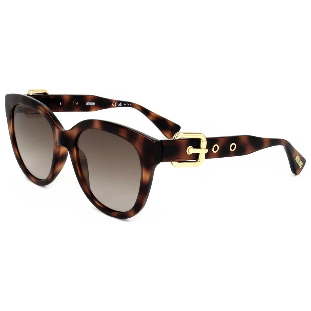 MOSCHINO SUNGLASSES BROWN 132/S Moschino Grey Square Ladies Sunglasses MOS132/S 02VM/IR 53  main image 3