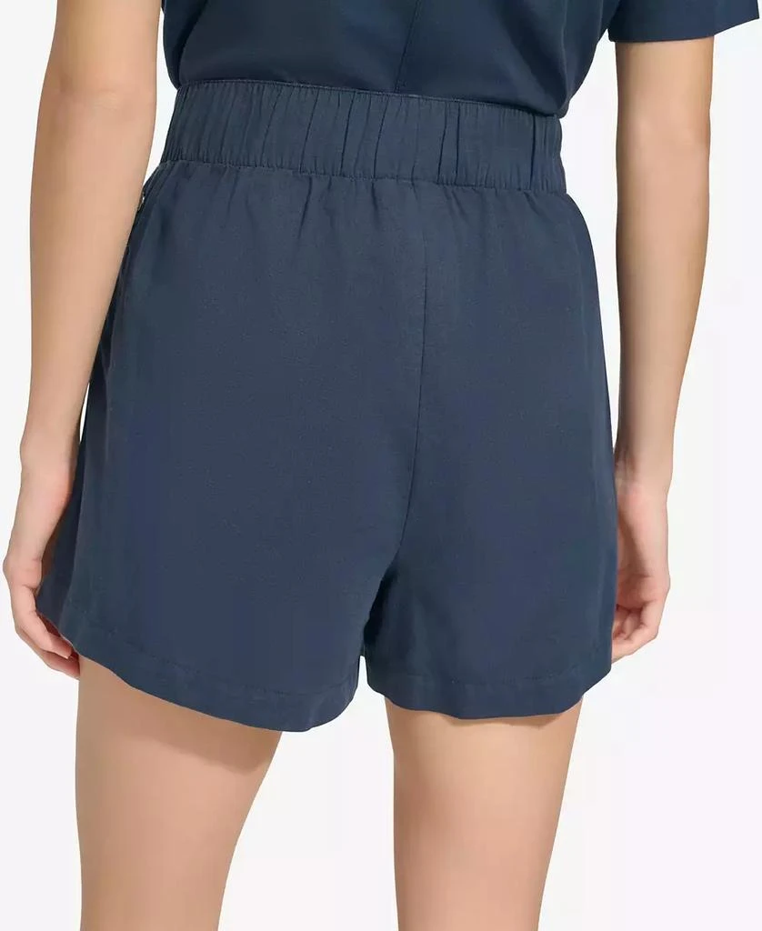 Marc New York by Andrew Marc Women's Washed Linen High Rise Pull On Pleated Shorts 2