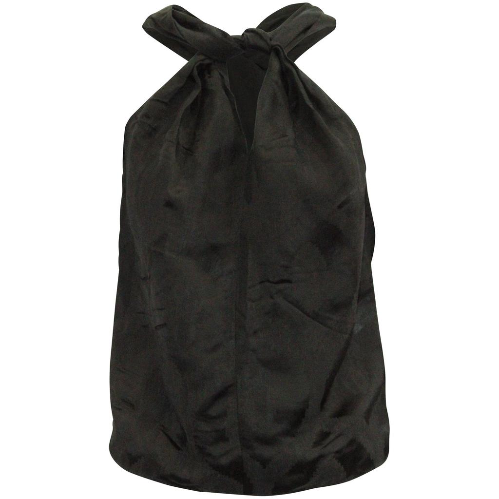 Isabel Marant Twist-Neck Halter Top in Black Viscose