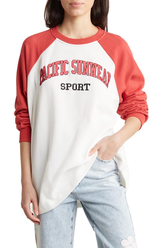 PacSun Pac Sport Colorblock Long Sleeve Baseball T-Shirt