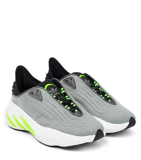 adidas Adifom SLTN Grey Three Grade School Boys' Shoes, Grey/Green, Size: 5.5