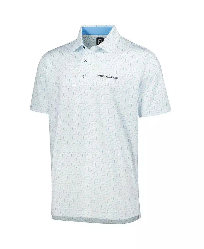FootJoy Men's White, Light Blue THE PLAYERS Allover Print ProDry Polo Shirt 2