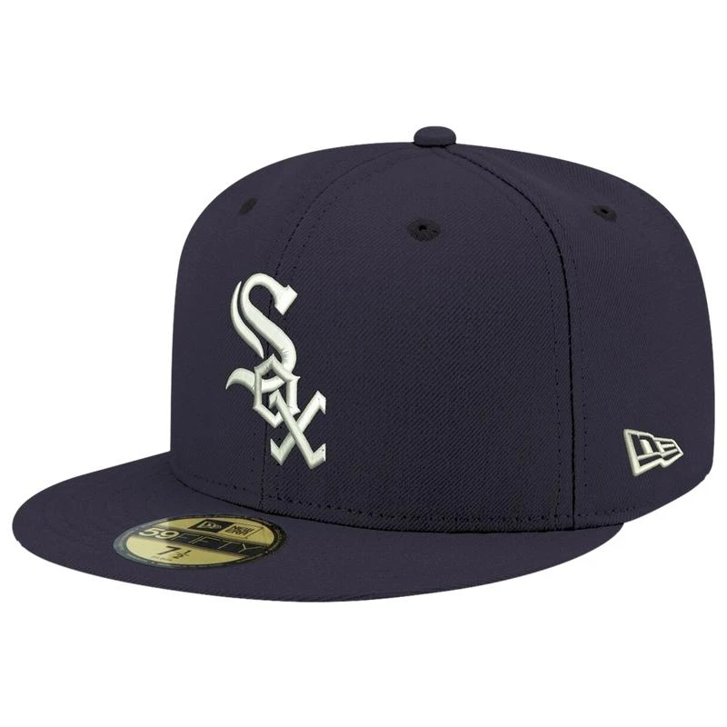 New Era New Era White Sox Logo White 59Fifty Fitted Cap - Men's 1