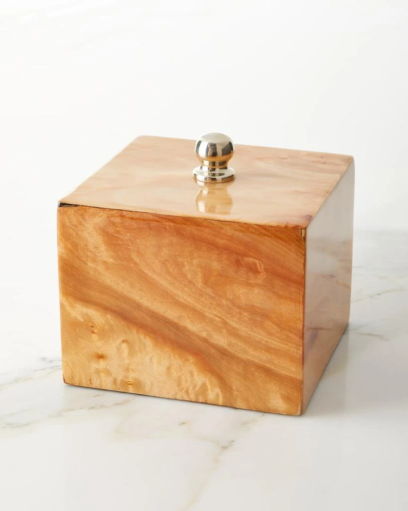 LADORADA Burl Veneer Luxe Coaster Box Set 2