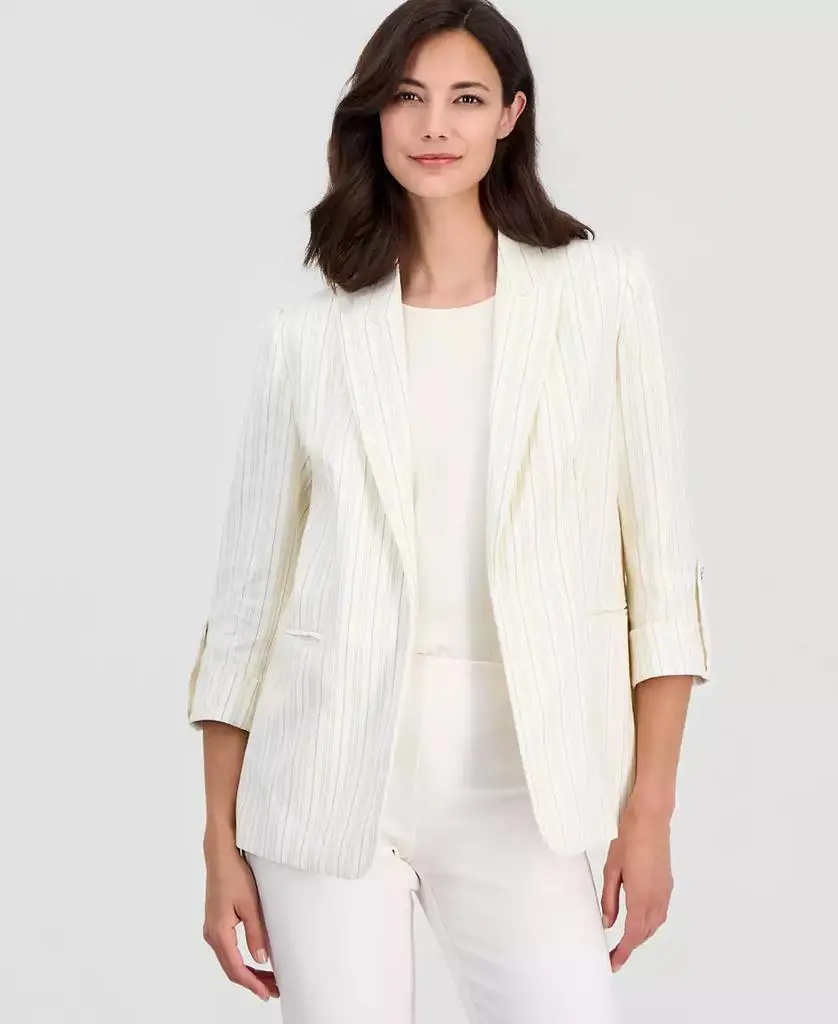 Tahari Women's Peak-Lapel Long-Sleeve Blazer