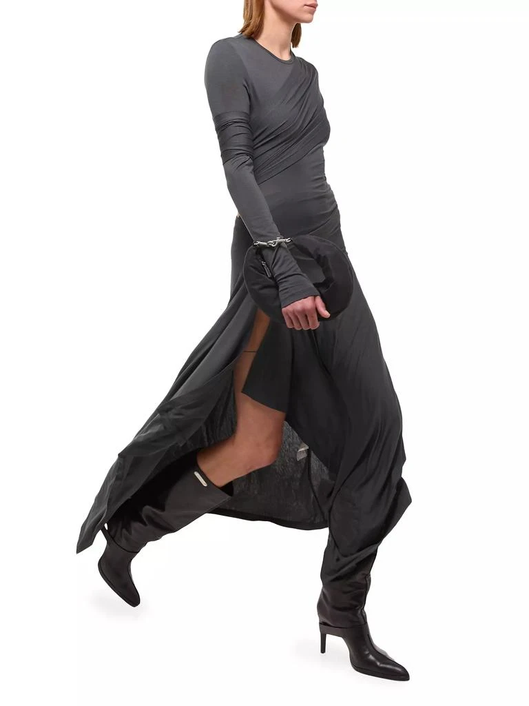 Helmut Lang Protection Draped Midi-Dress 7