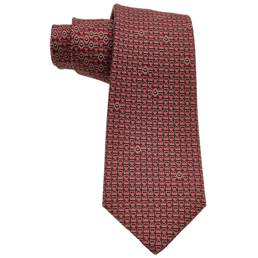 BVLGARI Pictoria Time Wrap Silk Tie