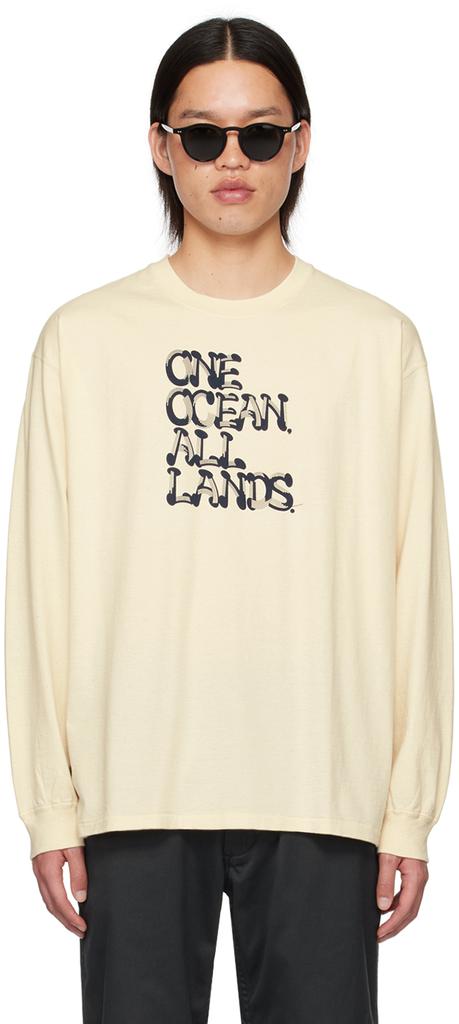 Nanamica Beige 'OOAL' Long Sleeve T-Shirt