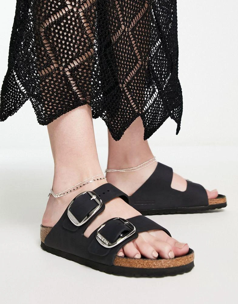 Birkenstock Birkenstock Arizona Big Buckle Sandals in Black Leather