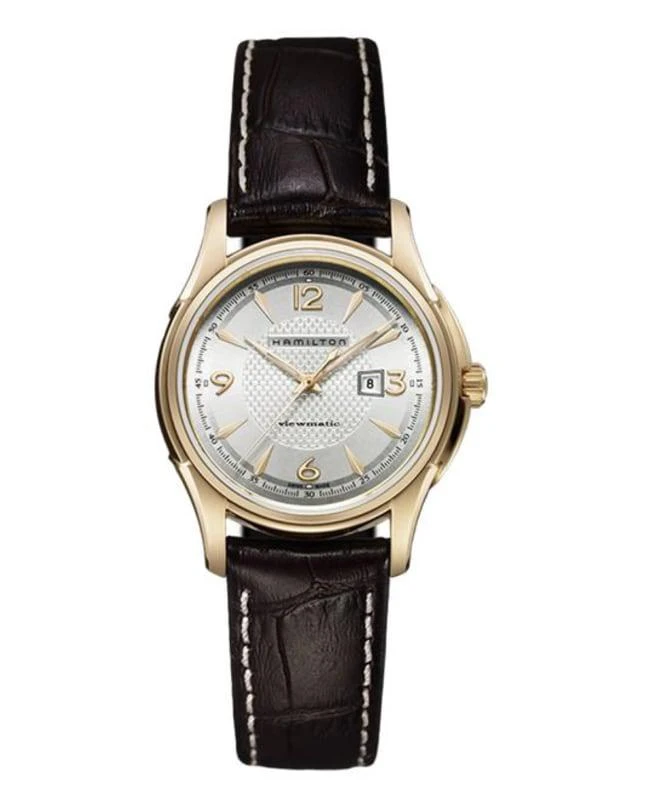 Hamilton Hamilton Jazzmaster Viewmatic Auto Silver Dial Leather Strap Women's Watch H32335555 1