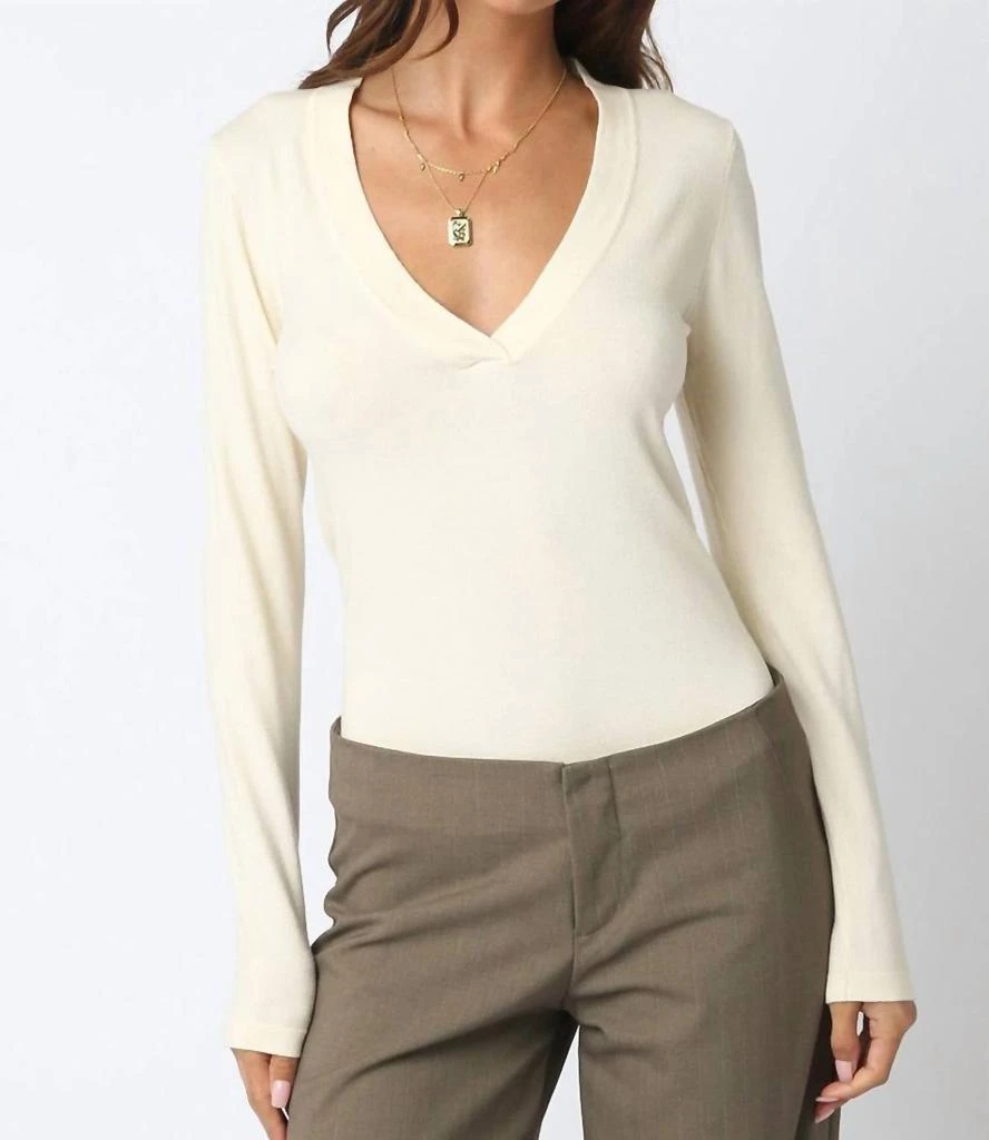 OLIVACEOUS Olivaceous - Kyla V-neck Bodysuit