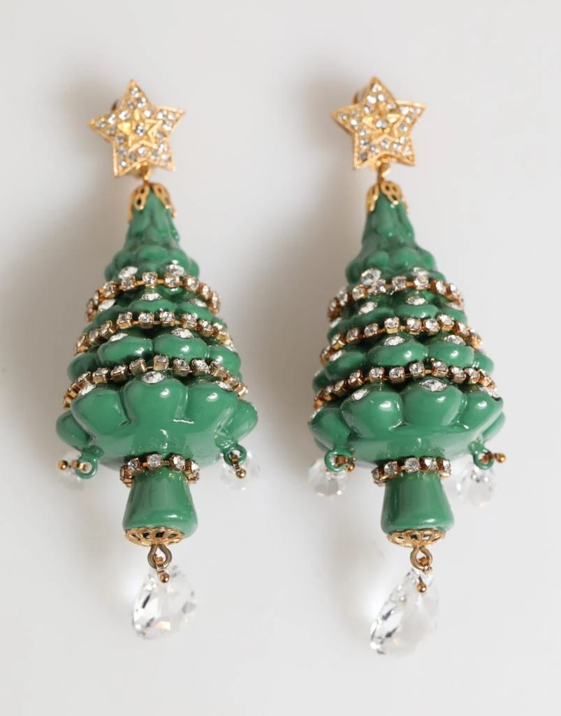 Dolce 
Gabbana gold Brass Christmas Tree Women
s Earrings