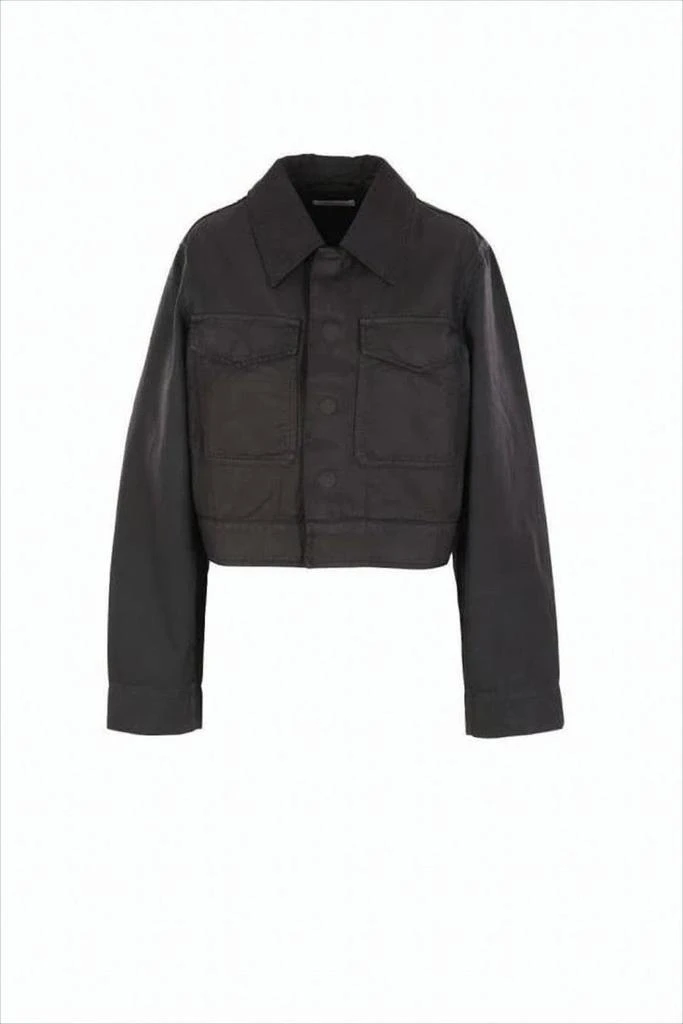 Lemaire Cropped Denim Jacket with Classic Collar