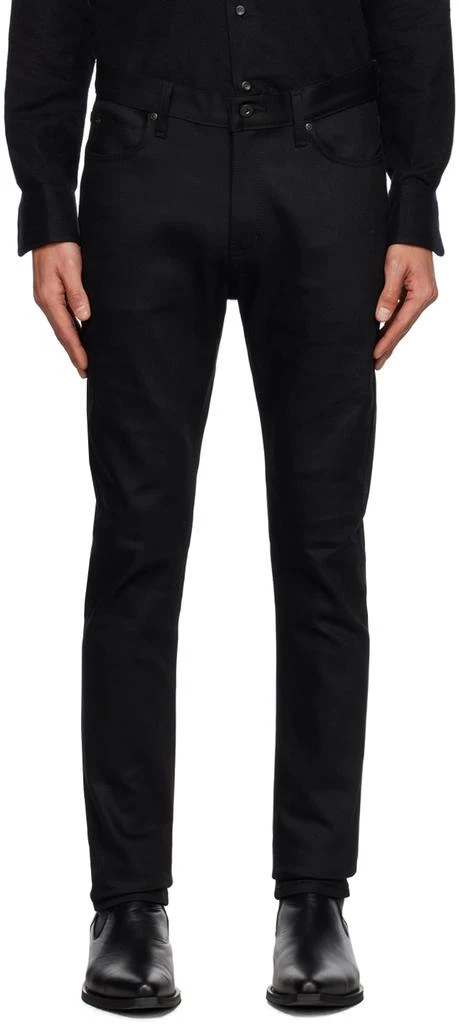 Naked & Famous Denim Black Stacked Guy Jeans 1