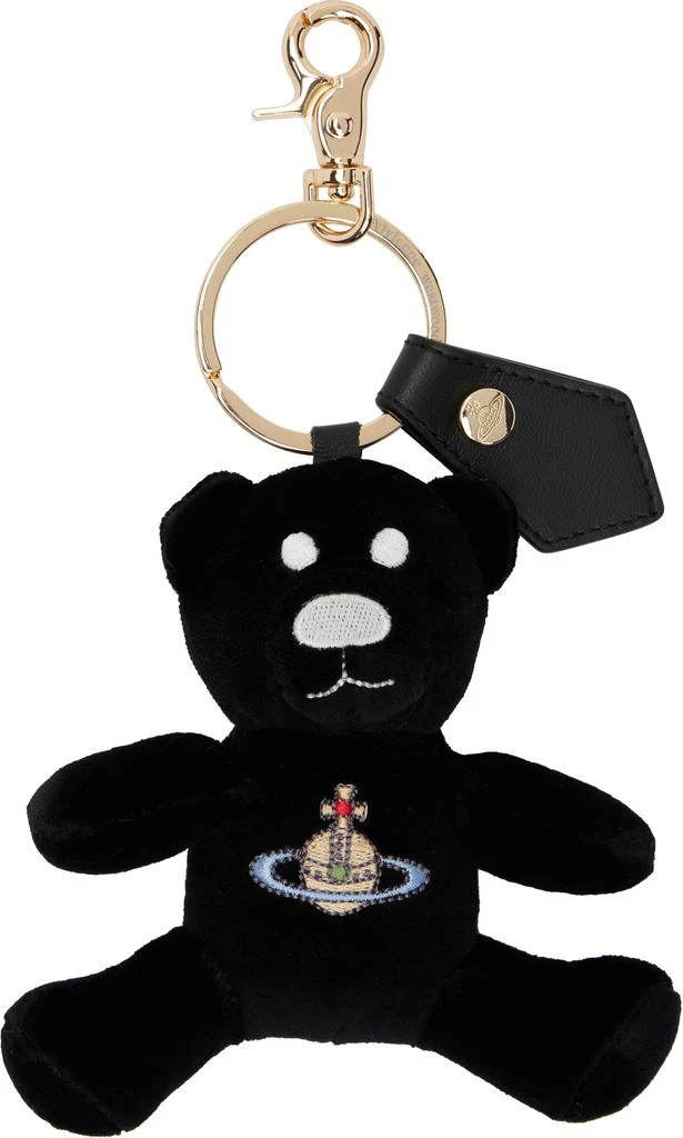 Vivienne Westwood Black Teddy Bear Keychain 1