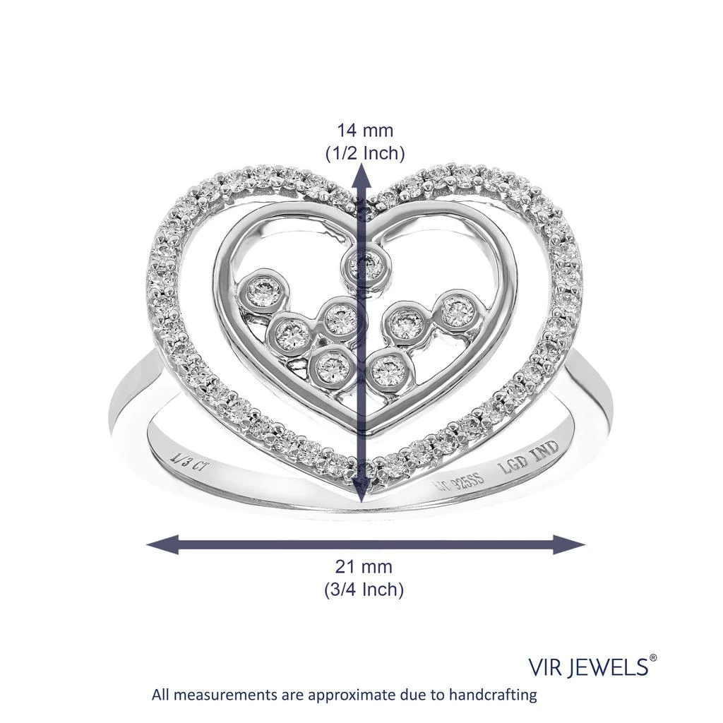 Vir Jewels 1/4 cttw Round Lab Grown Diamond Prong Set Engagement Ring .925 Sterling Silver 4