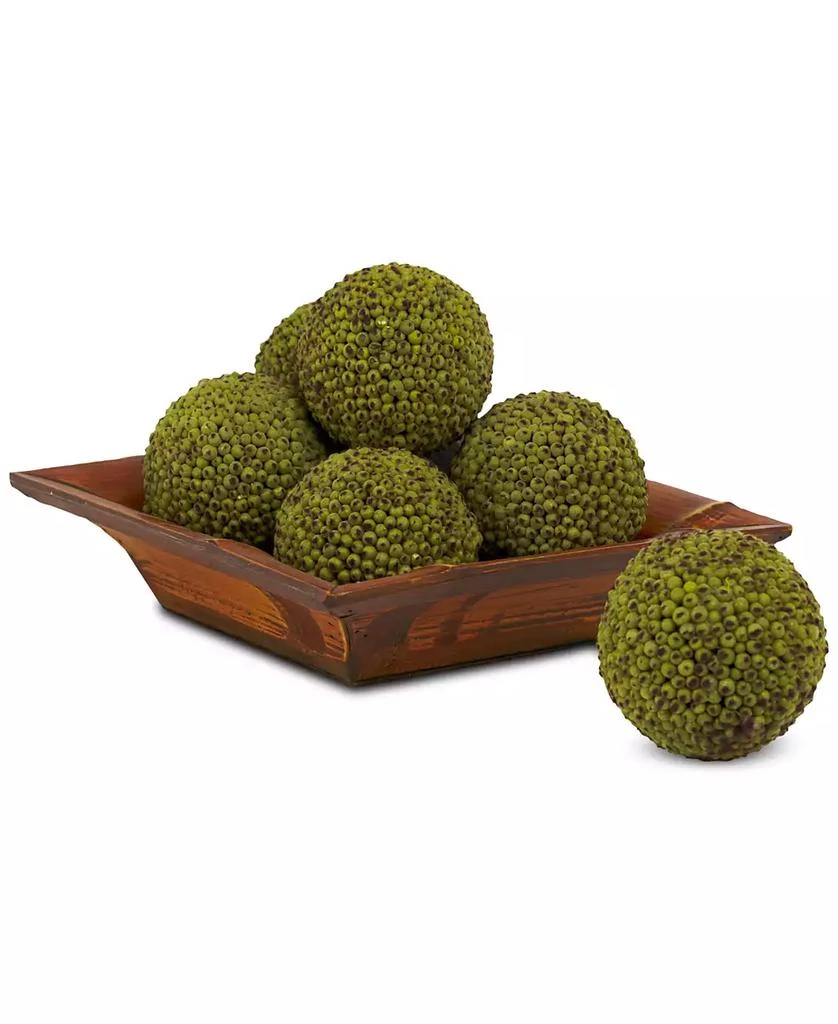 NEARLY NATURAL 4" Artificial Berry Balls, Set of 6