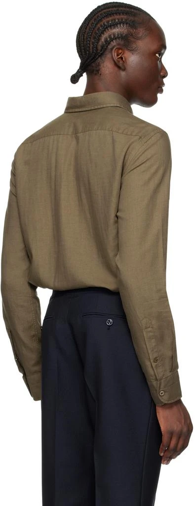 Tom Ford Brown Light Slim-Fit Shirt 3