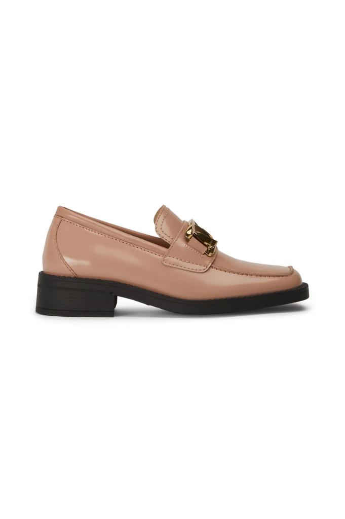 Tony Bianco Tia Loafer In Latte Hi Shine