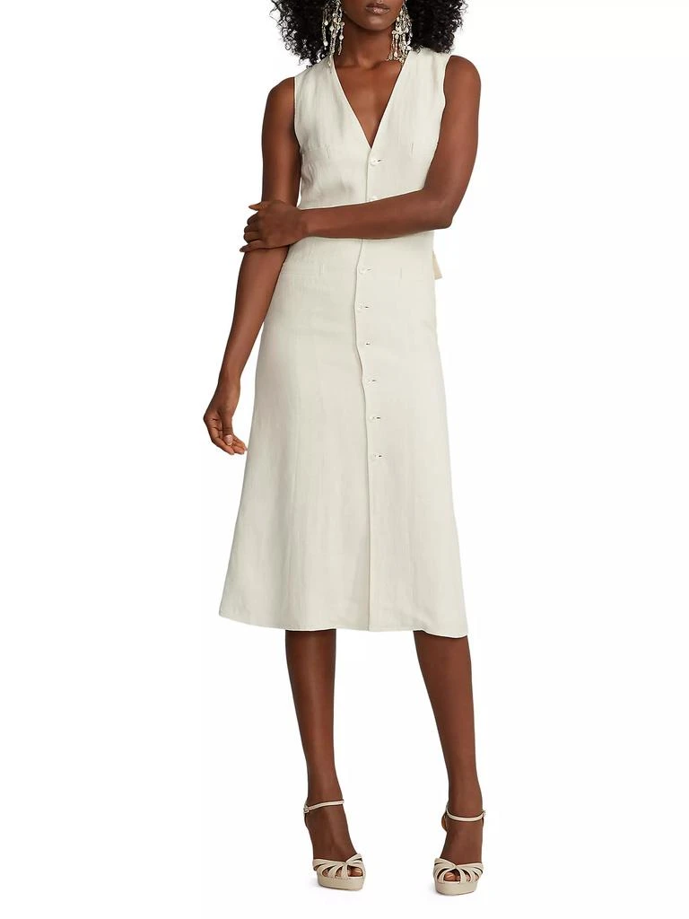 Ralph Lauren Berke Tailored Linen & Silk Dress 2