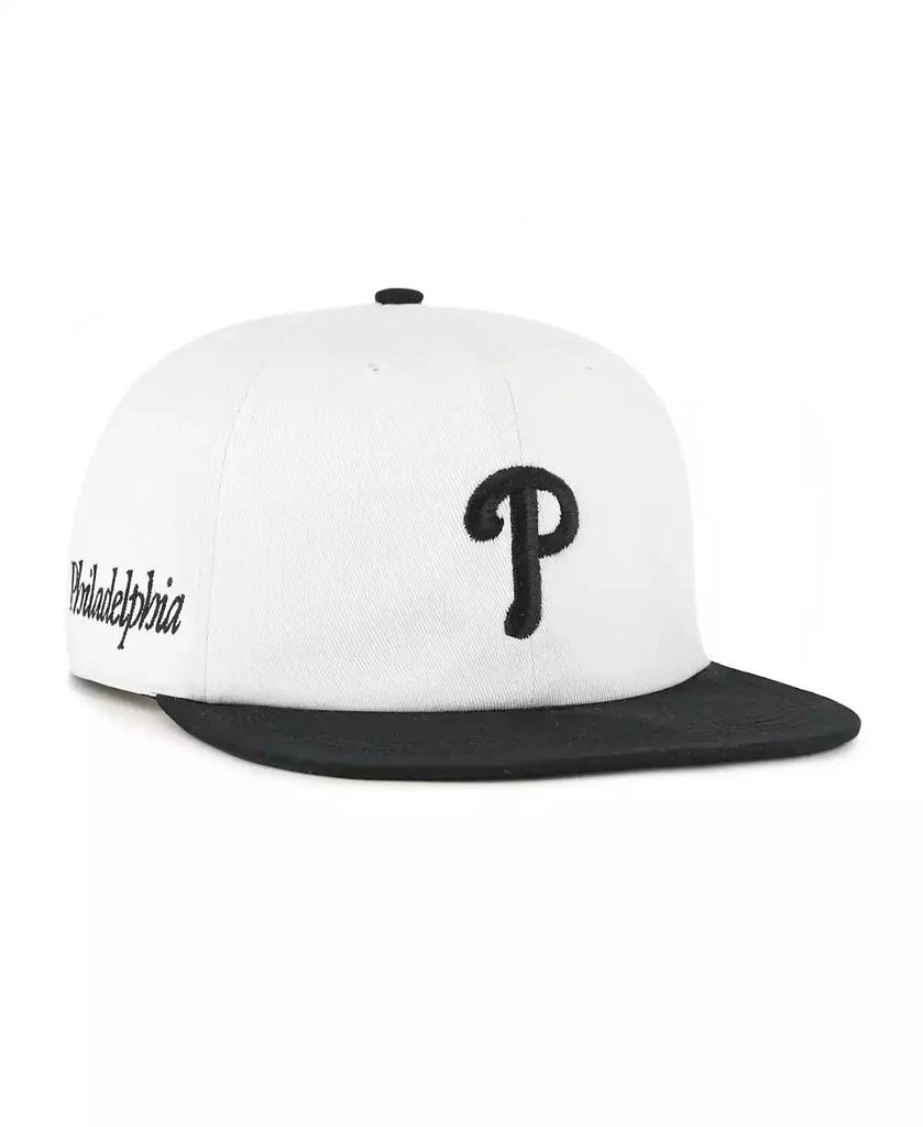 47 Brand Women's White/Black Philadelphia Phillies Foundation Captain Snapback Hat 2