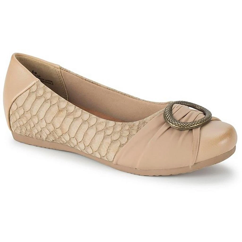 Baretraps Mabely Womens Faux Leather Embellished Ballet Flats 5