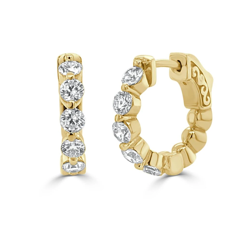 Sabrina Designs 14k Gold & Diamond Huggie Hoop Earrings 6