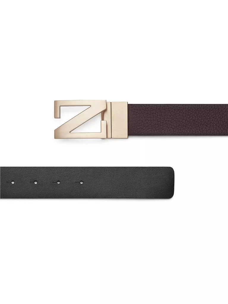 Zegna Grained Leather Reversible Belt 2