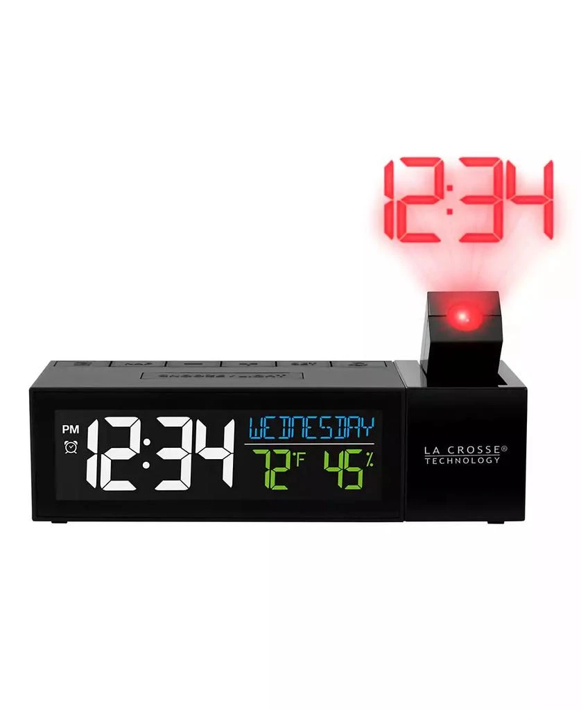 La Crosse Technology Pop-Up Bar Projection Alarm Clock with USB Charging Port
