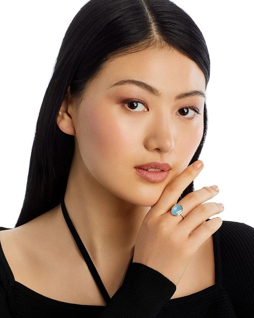 Marco Bicego 18K Yellow Gold Siviglia Aquamarine 
Diamond Statement Ring 2