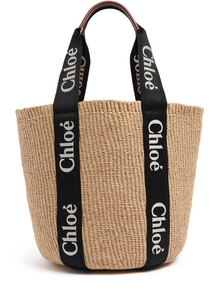 Chloé Large Woody Paper Tote Bag 1