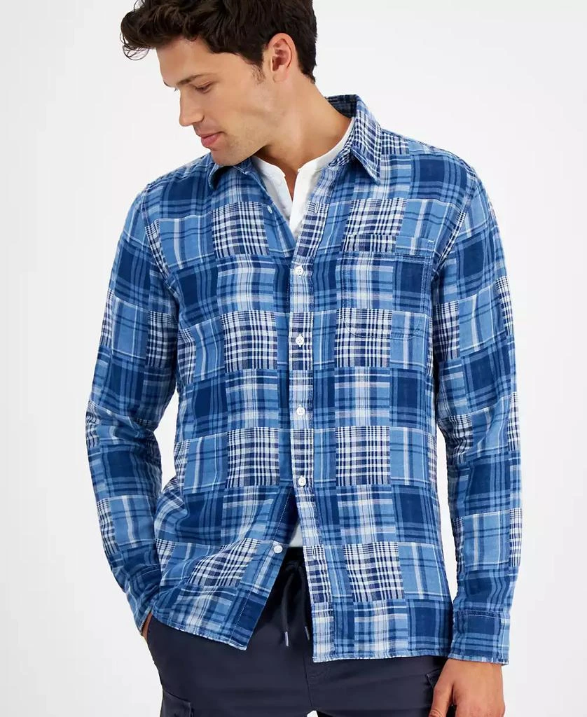 Sun + Stone Men's Baldwin Regular-Fit Madras Plaid Button-Down Shirt, Created for Macy's 1