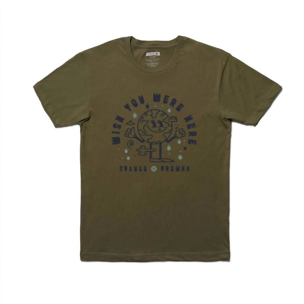 Stance Men
s Galaxy Short Sleeve Tee In Green