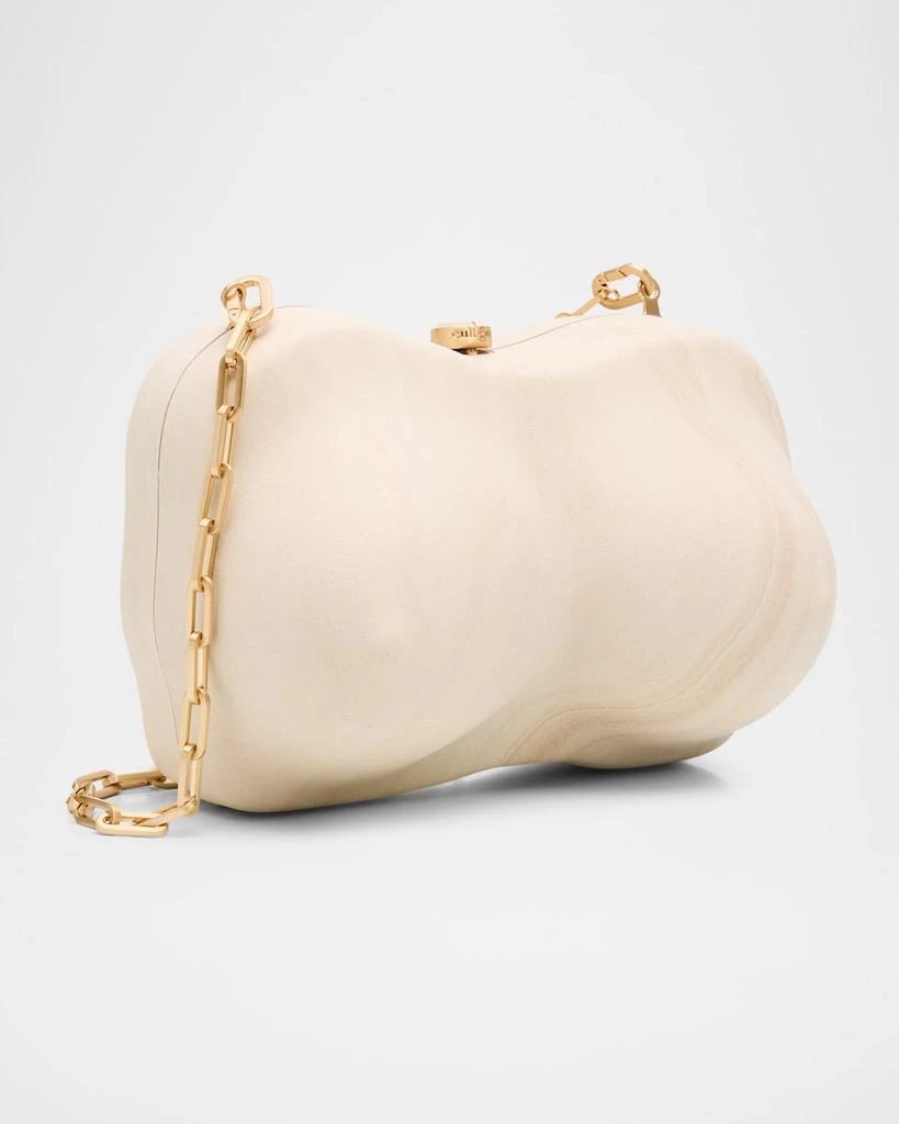 Cult Gaia Reina Marbled Acrylic Sculptural Clutch Bag 5