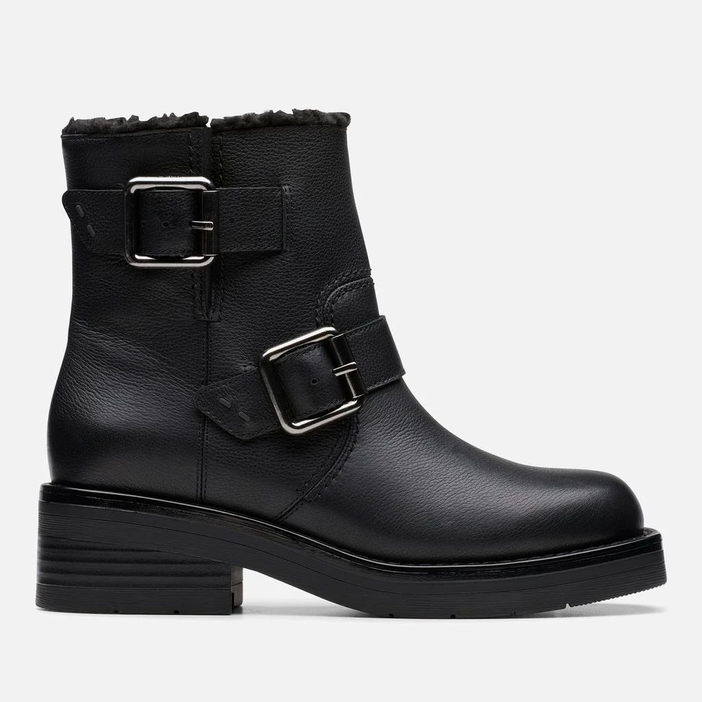 Clarks Clarks Women's Rebelle Buckle Leather Biker Boots 1
