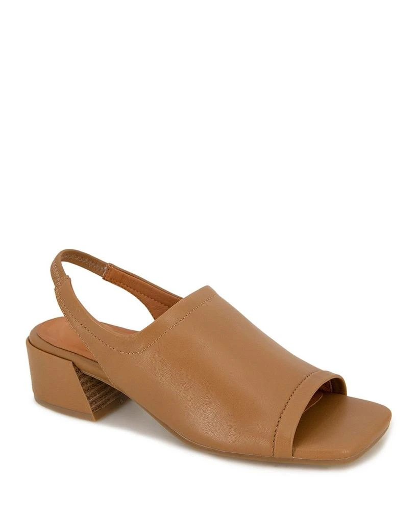 Gentle Souls Women's Penny Square Toe Block Heel Slingback Sandals 1
