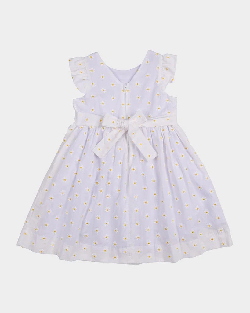 Florence Eiseman Girl's Embroidered Daisy Flutter-Sleeve Dress, Size 2-6 2