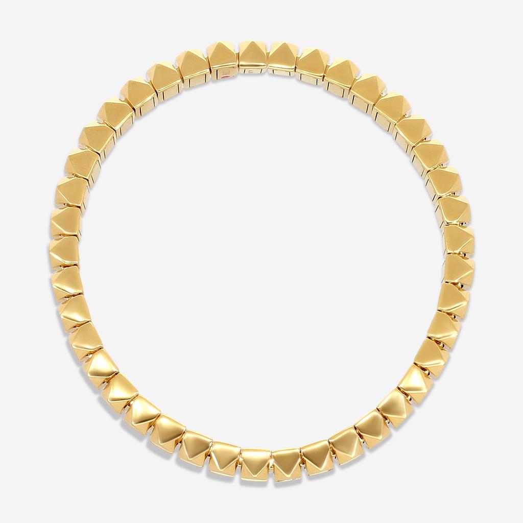 Roberto Coin Roberto Coin Obelisco 18K Yellow Gold Diamond Accents Flexible Bangle Bracelet 8883017AYLBX
