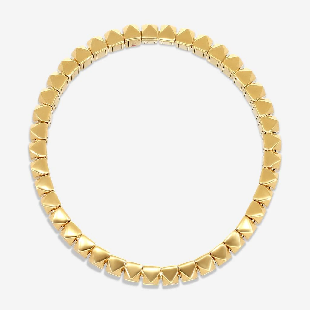 Roberto Coin Roberto Coin Obelisco 18K Yellow Gold Diamond Accents Flexible Bangle Bracelet 8883017AYLBX 2