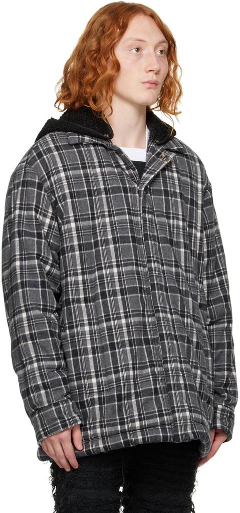 1017 ALYX 9SM Black & White Plaid Puffer Jacket