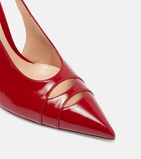 Gianvito Rossi 105 patent leather slingback pumps 5