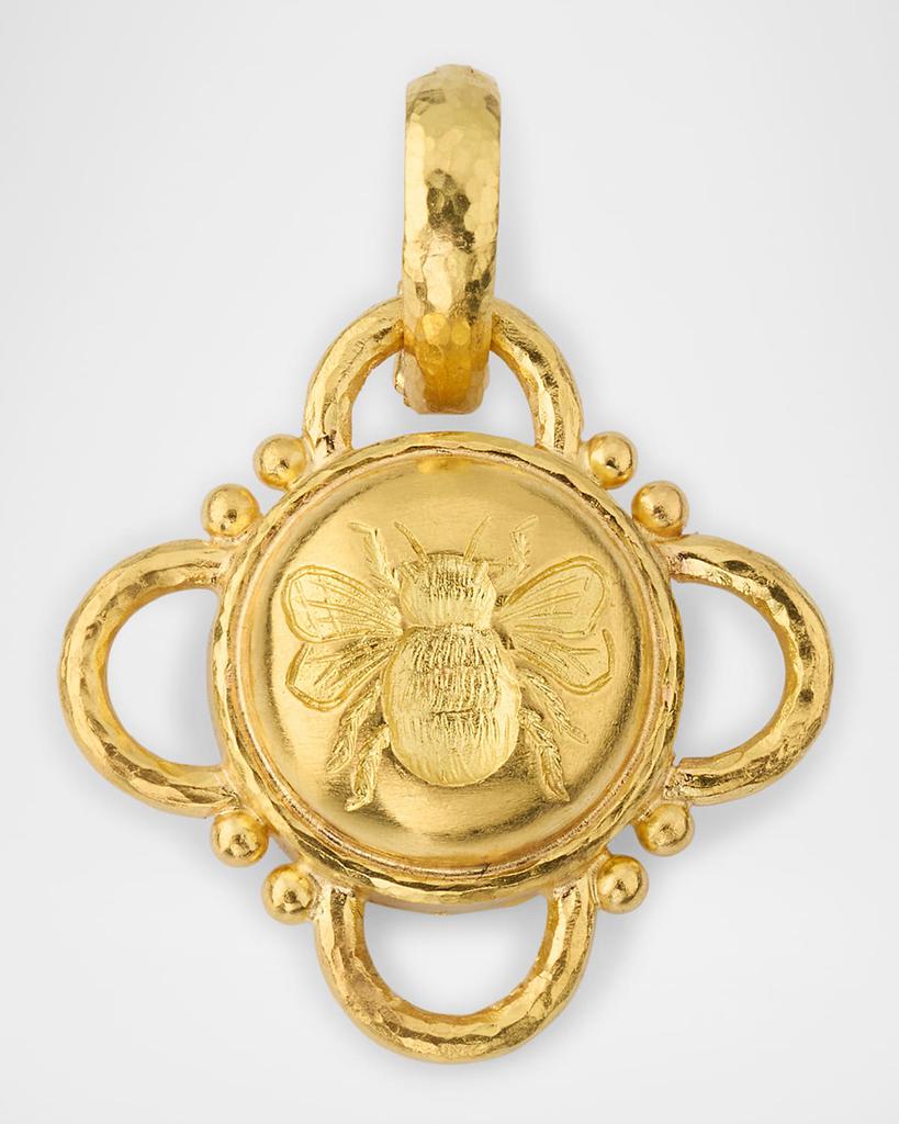 Elizabeth Locke 19K Yellow Gold Gold 16mm Round Fat Bee Pendant