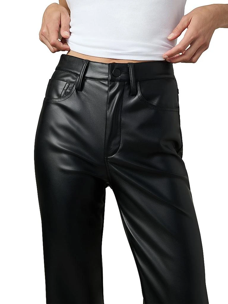 Joe's Jeans Margot Faux Leather High-Rise Straight-Leg Pants 6