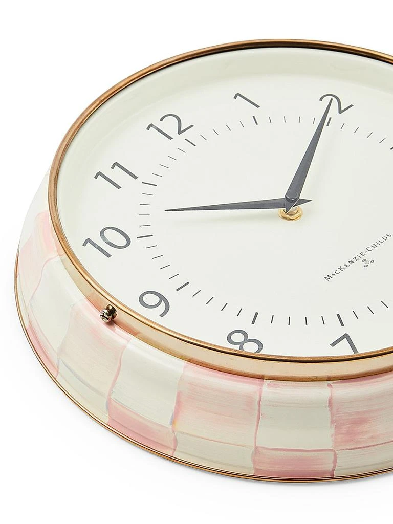 MacKenzie-Childs Rosy Check School Clock 2