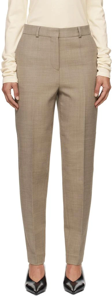 Totême Beige Low-Waist Tailored Trousers 1