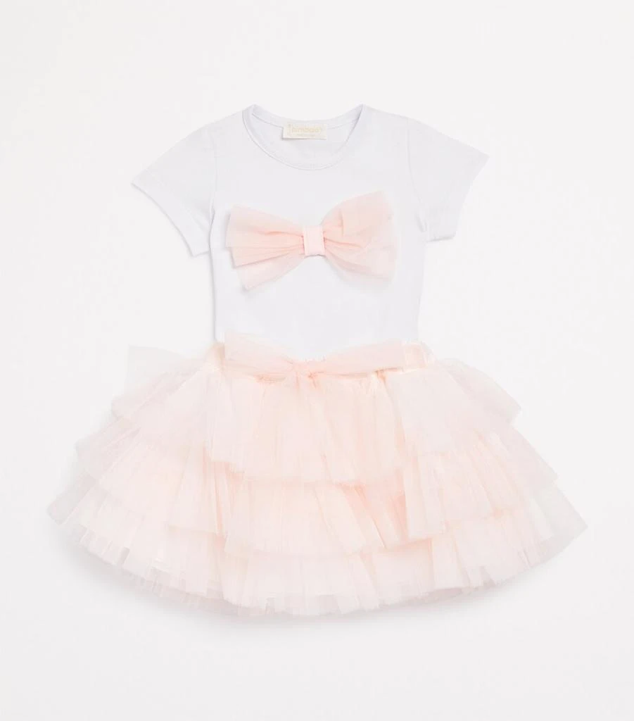 Bimbalo Bow-Embellished T-Shirt and Skirt Set (3-24 Months) 3