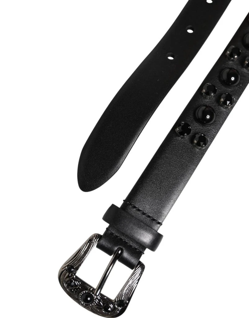 Dolce 
Gabbana Studded Leather Metal Logo Buckle Men
s Belt (Pre-Owned) 5