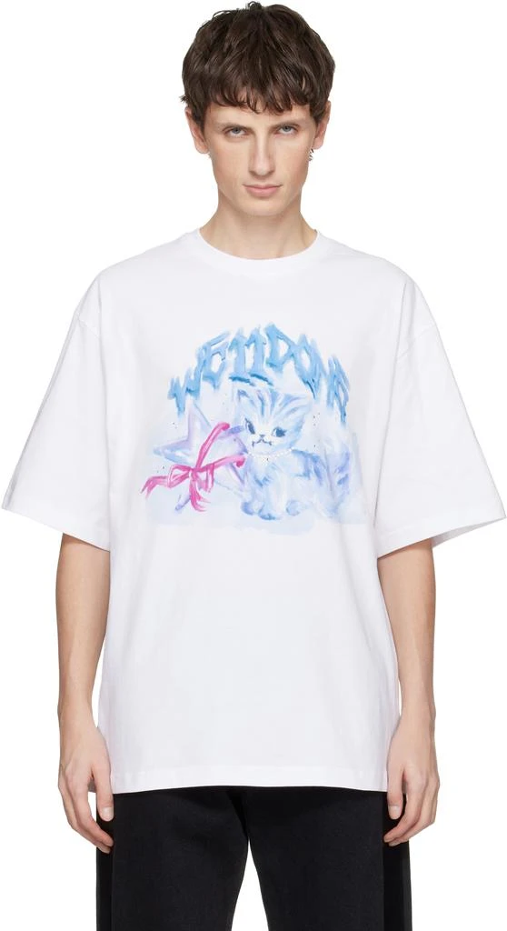 We11done White Watercolor Monster T-shirt
