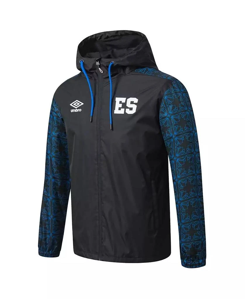 Umbro Men's Black El Salvador National Team Full-Zip Hooded Rain Jacket 2