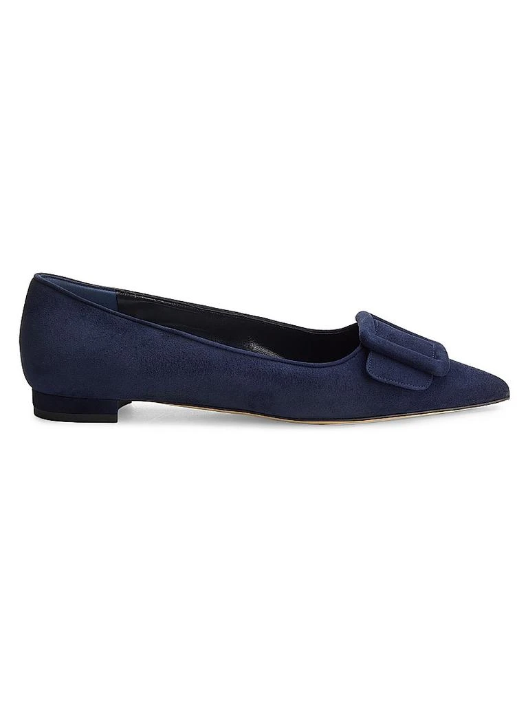 Manolo Blahnik Maysale Suede Flats 1